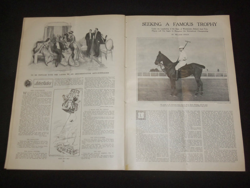 1913 JANUARY 18 HARPER'S WEEKLY MAGAZINE - AMERICA'S GREATEST AUTO SHOW- ST 6374