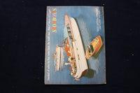 1957 MARCH MOTOR BOATING MAGAZINE - AN ILLUSTRATED BOAT COVER - E 11698