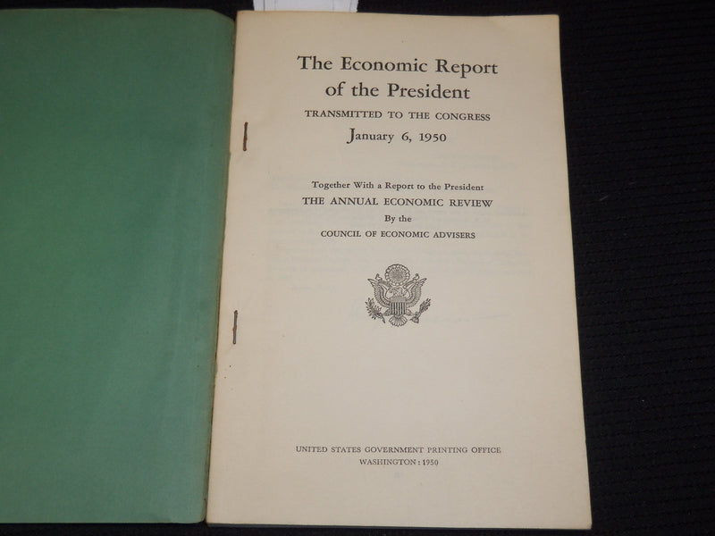 1950 JANUARY THE ECONOMIC REPORT OF THE PRESIDENT BULLETIN - WASHINGTON - J 9882