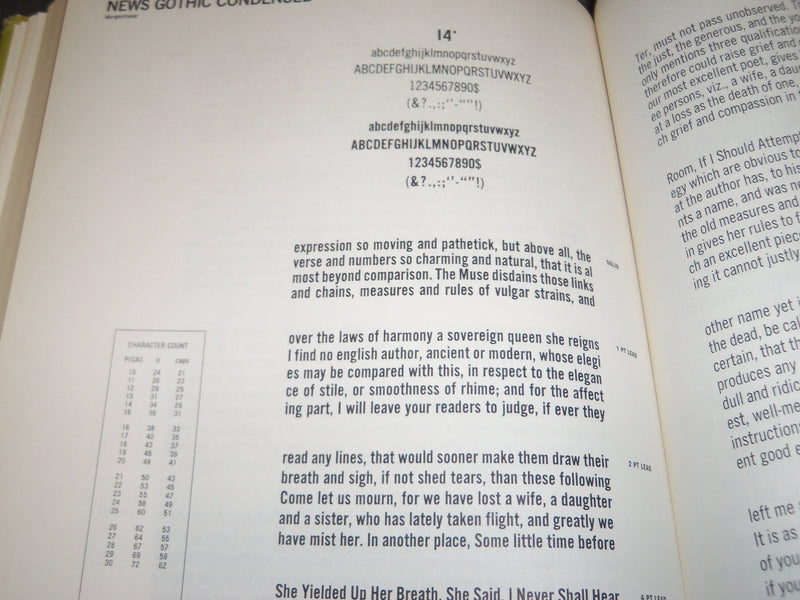 1965 GRAPHIC ARTS TYPE BOOK VOLUME 2 - FONTS OF ALL SHAPES & SIZES - KD 729K