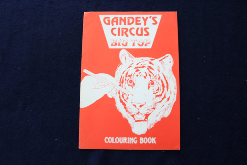 1980'S GANDEY'S CIRCUS PROGRAMS - LOT OF 7 & COLOURING BOOK - O 3525