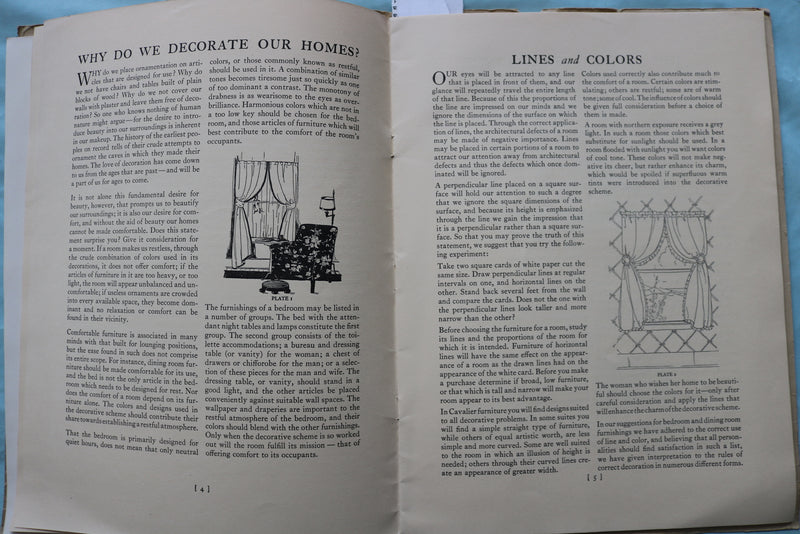 1924 TENNESSEE FURNITURE CORP. BEDROOMS & DINING ROOMS CATALOG-SOFTCOVER- K 2510
