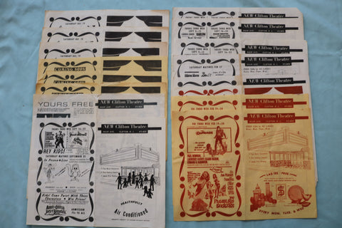 1960'S NEW CLIFTON THEATRE PROGRAMS - LOT OF 16 -CLIFTON, NJ - K 2538