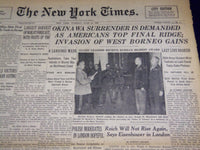 1945 JUNE 12 NEW YORK TIMES - OKINAWA SURRENDER IS DEMANDED - NT 563
