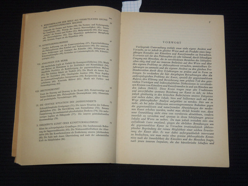 1952 ERSCHOPFTE KUNST ODER KUNSTFORMALISMUS BOOK BY GEORGI SCHISCHKOFF - J 9562
