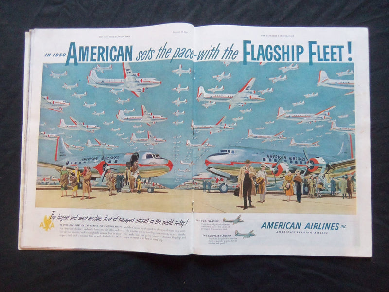 1950 JANUARY 21 THE SATURDAY EVENING POST MAGAZINE - ILLUSTRATED COVER - SP 1813