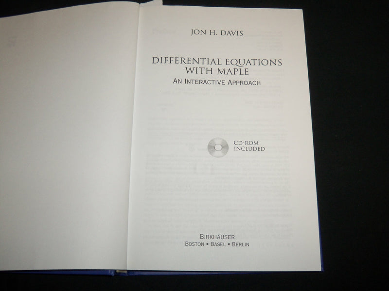 1996-2001 DIFFERENTIAL EQUATIONS WITH MAPLE BOOK LOT OF 2 - KD 6836