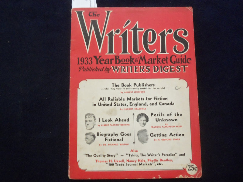 1933 THE WRITERS YEAR BOOK & MARKET GUIDE - ST 1952L