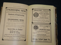1908-1909 CORNELL CIVIL ENGINEER MAGAZINE BOUND VOLUME - KD 2756T