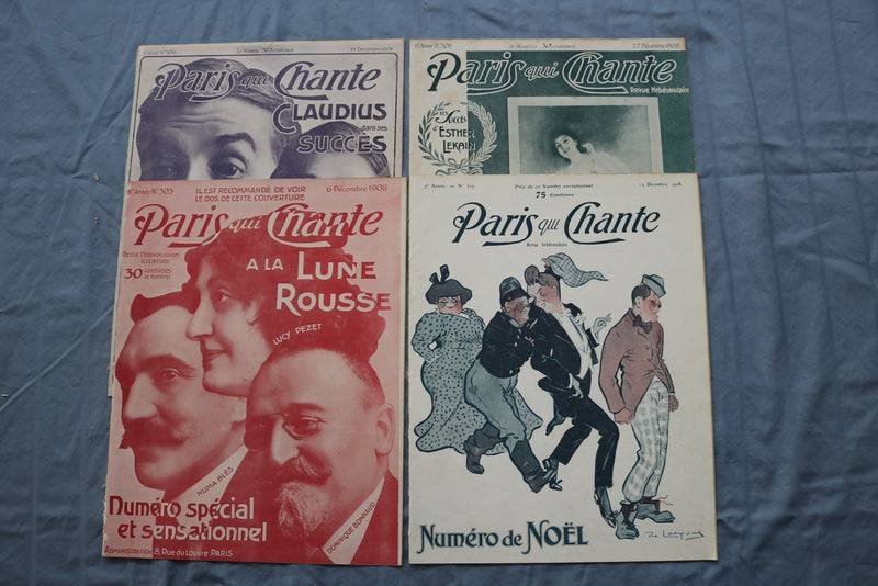 1906 PARIS QUI CHANTE REVUE ILLUSTRATEE MAGAZINE - FRENCH - LOT OF 32 - O 3847