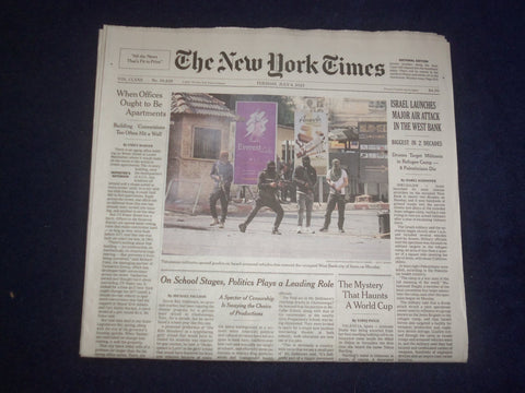 2023 JULY 4 NEW YORK TIMES - ISRAEL LAUNCHES MAJOR AIR ATTACK IN THE WEST BANK
