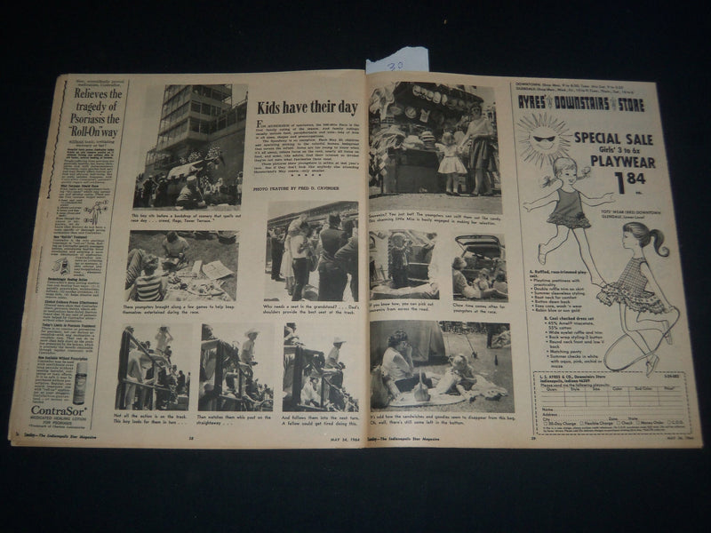 1964 MAY 24 THE INDIANAPOLIS STAR SUNDAY MAGAZINE SECTION - AUTO RACING- NP 3787