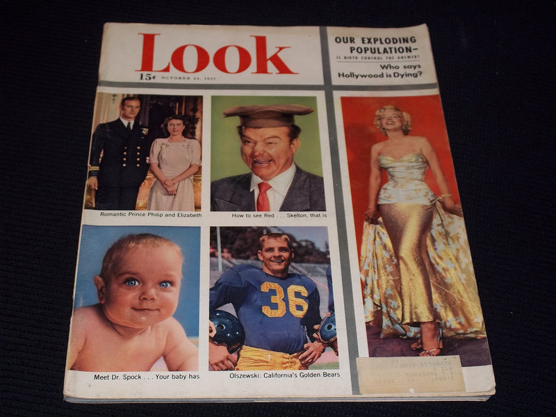 1951 OCTOBER 23 LOOK MAGAZINE - PRINCE PHILIP & ELIZABETH FRONT COVER - E 20327