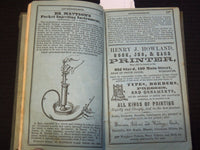 1854 WORCESTER ALMANAC DIRECTORY AND BUSINESS ADVERTISER - HENRY HOWLAND- J 9285