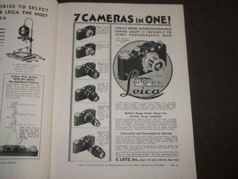 1933-1946 THE AMERICAN ANNUAL OF PHOTOGPRAHY BOOKS LOT OF 5 - KD 1425
