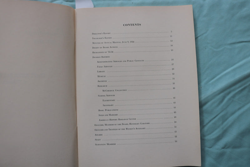 1954-1956 WISCONSIN HISTORICAL SOCIETY PROCEEDINGS- LOT OF 2 -SOFTCOVER - K 3265