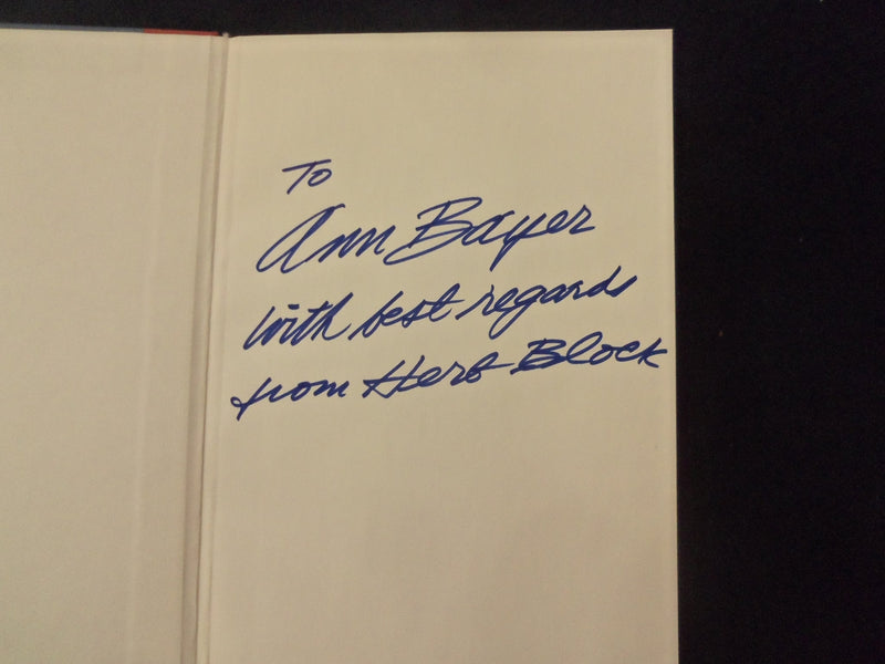 1993 HERBLOCK: A CARTOONIST'S LIFE BOOK - INSCRIBED BY HERBERT BLOCK - KD 8564