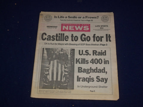 1991 FEBRUARY 13 PHILADELPHIA DAILY NEWS-U.S. RAID KILLS 400 IN BAGHDAD-NP 2988