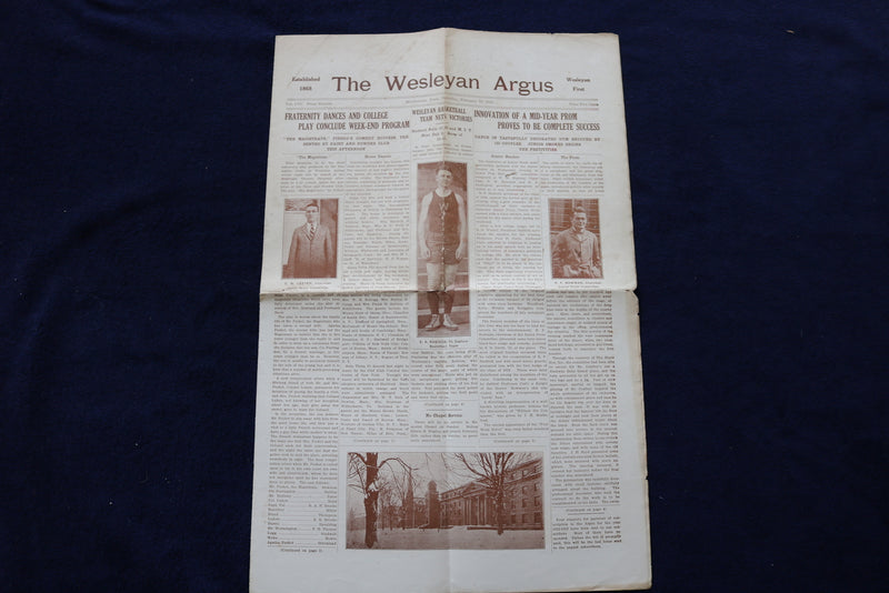 1923 FEBRUARY 10 THE WESLEYAN ARGUS NEWSPAPER - K 1586
