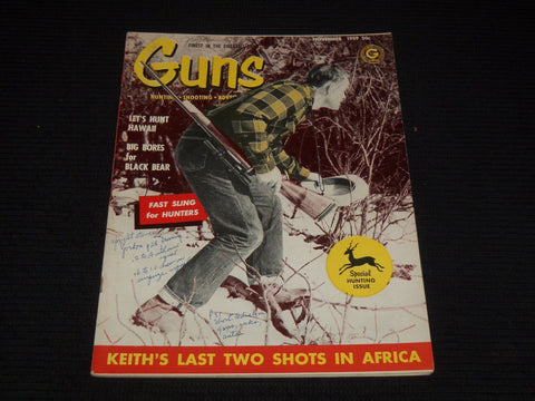 1959 NOVEMBER GUNS MAGAZINE - FAST SLING FOR HUNTERS COVER - E 12566