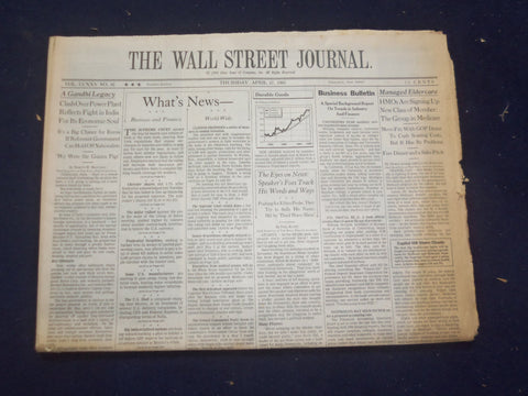 1995 APRIL 27 THE WALL STREET JOURNAL -HMO'S SIGNING UP MEDICARE MEMBERS- WJ 150