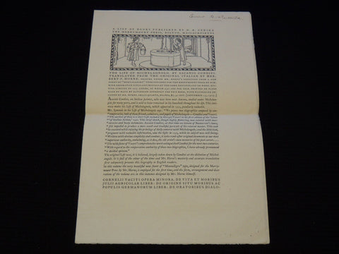 1904 MERRYMOUNT PRESS LIST OF BOOKS PUBLISHED BY D. B. UPDIKE - J 7990
