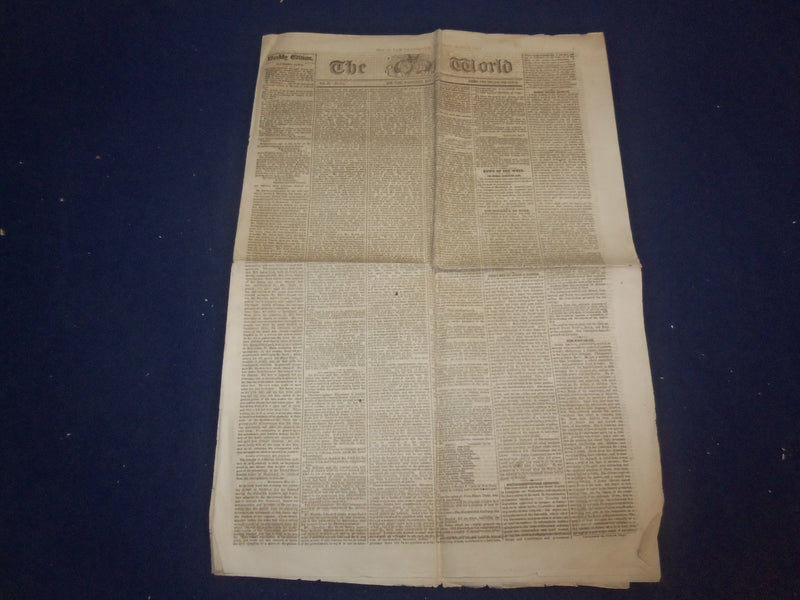 1867 MAY 15 THE WORLD NEWSPAPER - JEFFERSON DAVIS - NP 5078