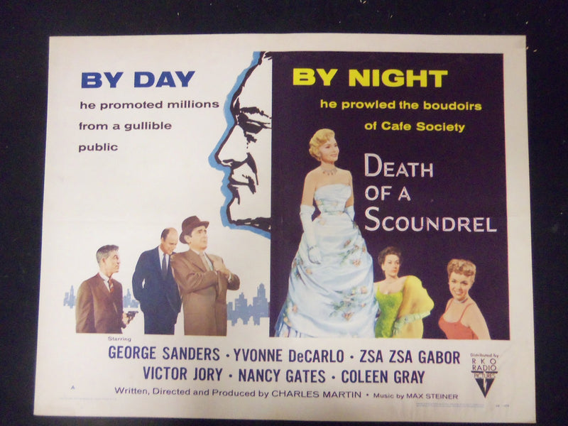 1956 DEATH OF A SCOUNDREL ORIGINAL MOVIE POSTER - GEORGE SANDERS - P 238