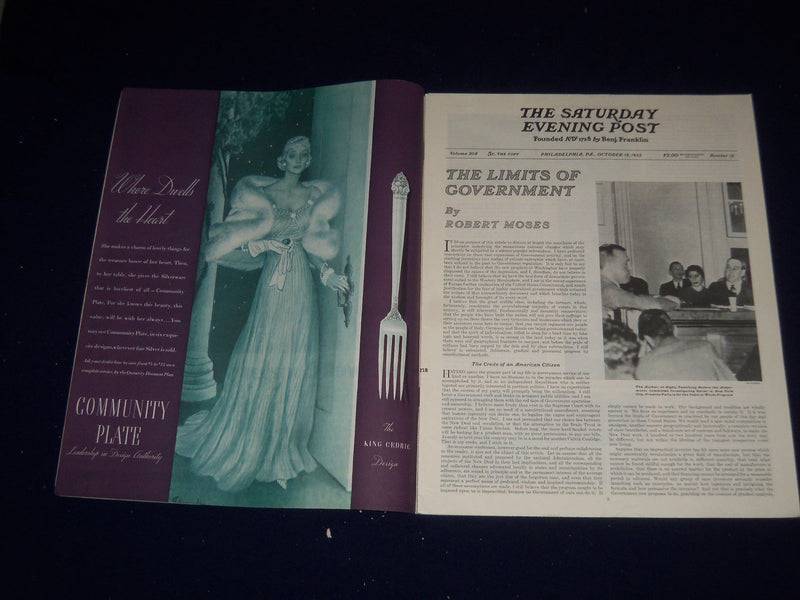 1935 OCTOBER 12 THE SATURDAY EVENING POST MAGAZINE - ILLUSTRATED COVER - SP 5489