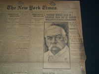 1913 APRIL 1 NEW YORK TIMES NEWSPAPER - J. PIERPONT MORGAN DEAD - NT 7616