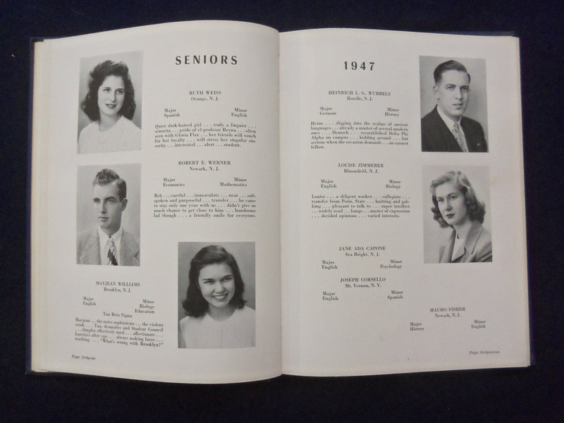 1947 UPSALITE UPSALA COLLEGE YEARBOOK - EAST ORANGE, NEW JERSEY - YB 3074