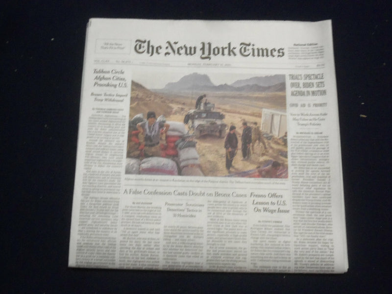 2021 FEB 15 NEW YORK TIMES - TRIAL'S SPECTACLE OVER, BIDEN SETS AGENDA IN MOTION