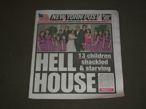 2018 JANUARY 16 NEW YORK POST NEWSPAPER-TURPINS -13 CHILDREN SHACKLED & STARVING
