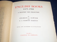 1927 ENGLISH BOOKS 1475-1900 BY CHARLES J SAWYER & DARTON VOLUME 1 + 2 - KD 1882