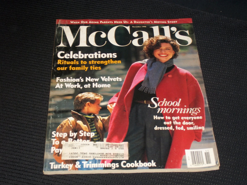 1990 NOVEMBER MCCALL'S MAGAZINE - SCHOOL MORNINGS FRONT COVER - E 512