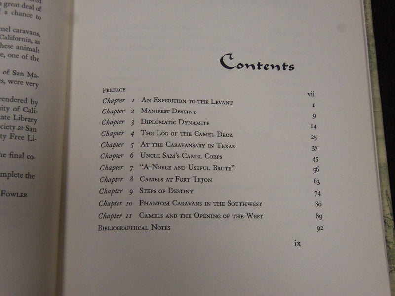 1950 CAMELS TO CALIFORNIA BY HARLAN D. FOWLER BOOK - KD 1849C