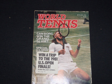 1980 SEPTEMBER WORLD TENNIS MAGAZINE - BJORN BORG COVER - ST 1004B