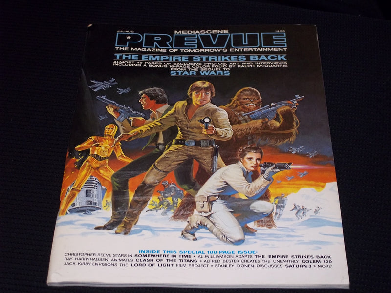 1980 JULY PREVUE MAGAZINE - STAR WARS THE EMPIRE STRIKES BACK COVER - E 15412
