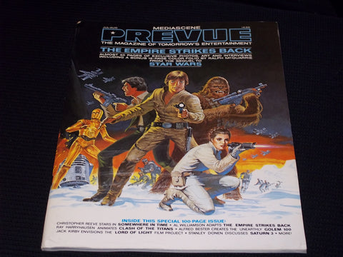 1980 JULY PREVUE MAGAZINE - STAR WARS THE EMPIRE STRIKES BACK COVER - E 15412