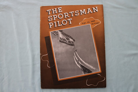 1937 SEPTEMBER 15 THE SPORETSMAN PILOT MAGAZINE - AN AIRPLANE COVER - E 26507