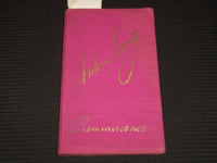 1930 REMINISCENCES HARDCOVER BOOK SIGNED BY ANTON LANG - KD 4583M