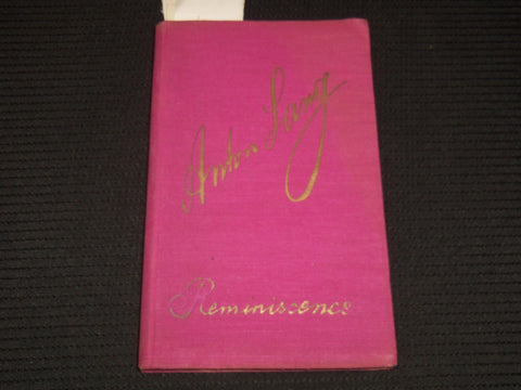 1930 REMINISCENCES HARDCOVER BOOK SIGNED BY ANTON LANG - KD 4583M