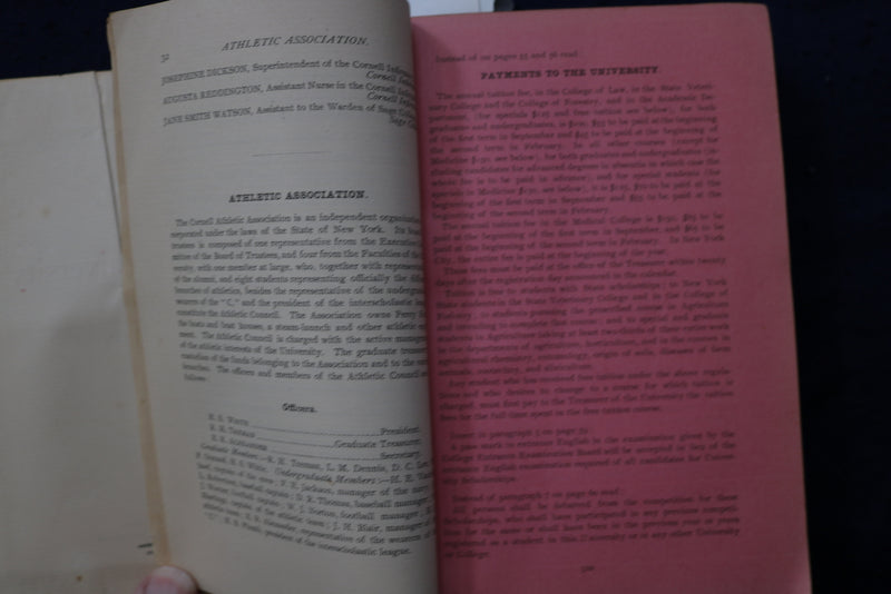 1900-1901 CORNELL UNIVERSITY REGISTER AND MAP - SOFTCOVER BOOK - K 823