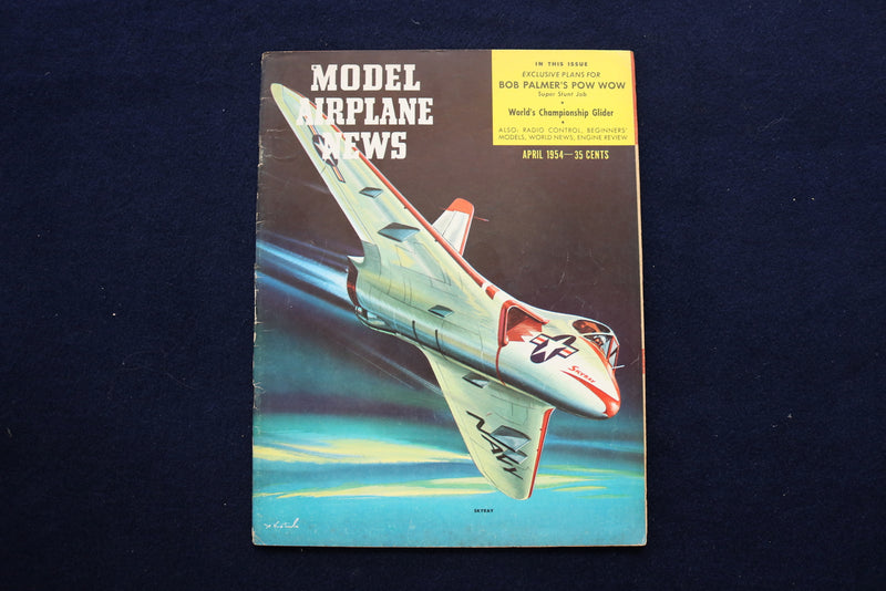 1954 APRIL MODEL AIRPLANE NEWS MAGAZINE - SKYRAY COVER - E 11509