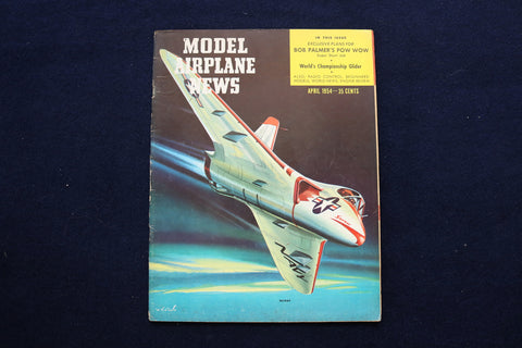 1954 APRIL MODEL AIRPLANE NEWS MAGAZINE - SKYRAY COVER - E 11509