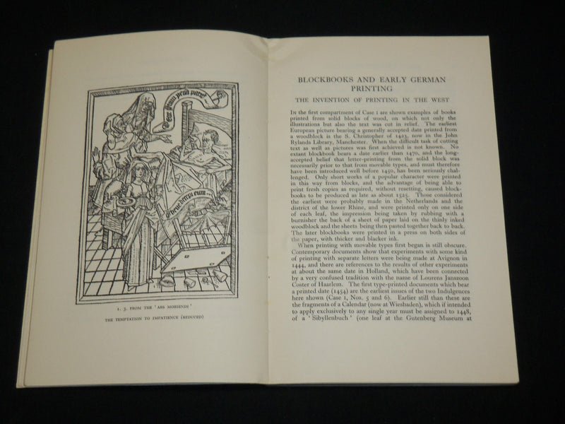 1939 THE KING'S LIBRARY EXHIBITION GUIDE - BRITISH MUSEUM - J 6516