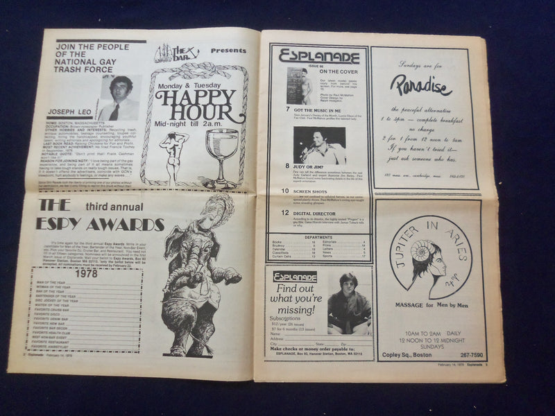 1979 FEBRUARY 14 ESPLANADE NEWSPAPER - JIM BAILEY - JAMES TOBACK - NP 6814