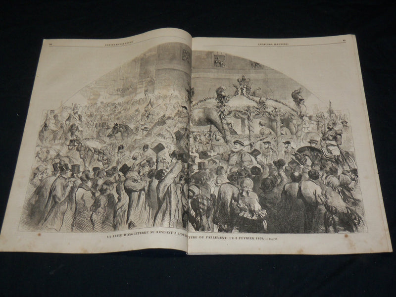 1859 L'UNIVERS ILLUSTRE FRENCH MAGAZINE LOT OF 15 - NICE ILLUSTRATIONS - NP 5342