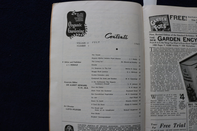 1947 ORGANIC GARDENING MAGAZINE - LOT OF 3 - K 1544