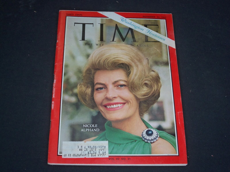 1963 NOVEMBER 22 TIME MAGAZINE - NICOLE ALPHAND - T 1956
